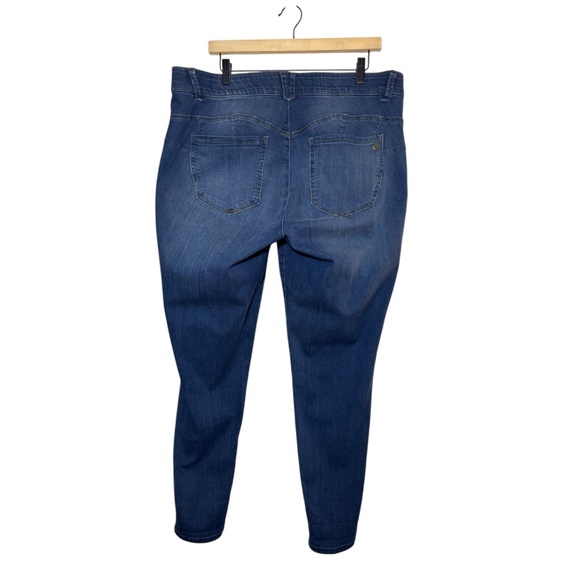 Democracy Ab Solution Skinny Jeans – Plus Size 18W, Mid Rise, Blue Stretch Denim - Picture 4 of 7
